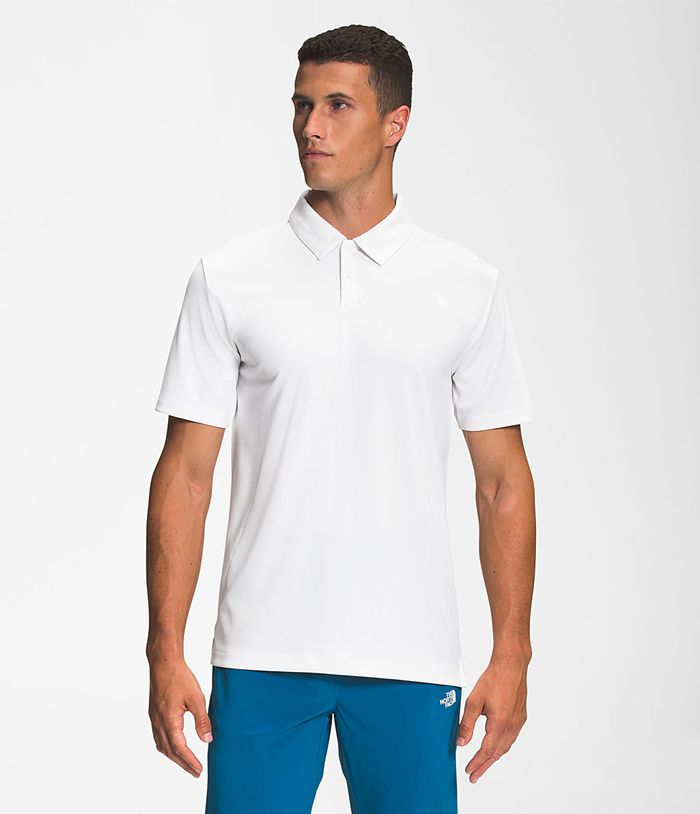 The North Face Mens T-Shirts Wander Polo 846KBNFSG - White